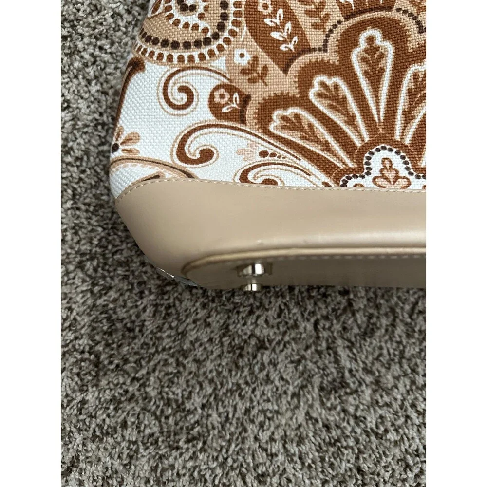 Spartina 449 Tapestry And Leather Bucket Bag Shoulder Purse